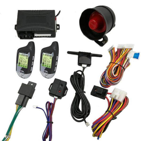 Sistema de arranque de motor remoto con Sensor LCD de 2 vías para coche, sistema de alarma antirrobo automático para coche, sistema de alarma antirrobo para coche 501294a
