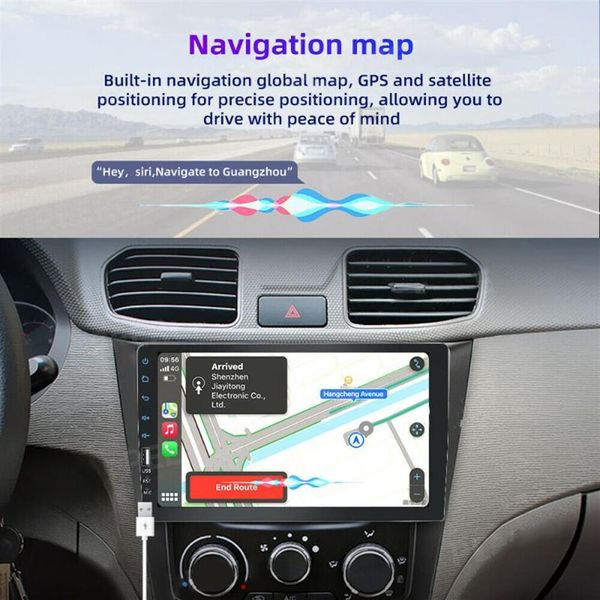 Vidéo de voiture 9 ''1 Din Radio stéréo 9008CP Carplay Navigation Android Auto HD tactile MP5 lecteur miroir lien FM Bluetooth Mul191v
