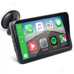 Auto Video 9 Inch Draagbare Draadloze Carplay Monitor Android Stereo Mtimedia Bluetooth Navigatie Met Achteruitkijkcamera Drop Delivery Aut Dh6Rf