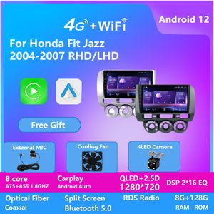 Auto Video Audio DVD GPS Navigatie Android Head Unit voor Honda Fit Jazz 2004-2008 Full Touch IPS-scherm DSP CarPlay