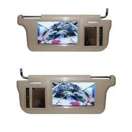 Voiture vidéo pouces pare-soleil miroir Sn moniteur LCD DC 12V intérieur beige pour Av1 Av2 lecteur caméra livraison directe automobiles motos A Dhsgk