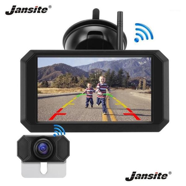 Vidéo de voiture Jansite 5 Moniteur Caméra de recul numérique 1080P Système de stationnement sans fil Vision nocturne Caméra de sauvegarde étanche1 Drop Deliver Dh4Sw