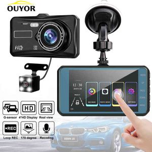 Auto Video Recorder Dash Cam Dual Lens HD P Car Digital '' IPS Touch Screen DVR Camera GSENSOR WDR CAR DVR DASHCAM CAMERA J220601