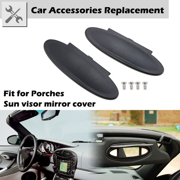 Remplacement de couverture de miroir de pare-soleil de voiture adapté pour Porsche 996 997 911 986 987 Boxster Cayman accessoires de voiture noir mat