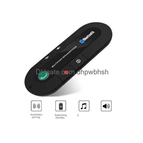 Kit Bluetooth sans fil pour visière de voiture, Compatible avec téléphone mains libres, lecteur de musique, alimentation Usb, Clip récepteur O, livraison directe