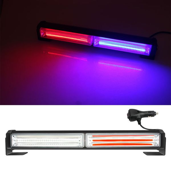 Feux antibrouillard d'avertissement de voiture 12-24V, réseau LED COB, stroboscope de Police, lumières d'urgence, un remorquage, rouge, bleu, jaune, blanc