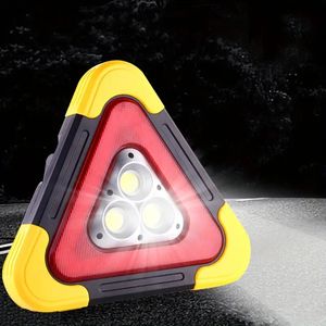 Autowaarschuwingslicht Driehoekrek Autodriehoekwaarschuwingsbord Lichtgevend statief Parkeren Reflecterend noodlicht