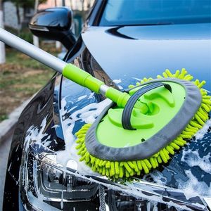 Car Wash Brush Cleaning Mop Chenille Broom Adjustable Telescoping Long Handle Car Cleaning Tools Rotatable Brush Car Accessories T200612