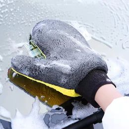 Lavage de voiture Microfibre Auto Care Gant de nettoyage double face Outils de détail de voiture Général en hiver et en été