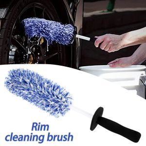 Wash wash roues en microfibre brosse poignée non glissée Facile à nettoyer les jantes Car rayons de roue brosses de baril accessoires de voiture