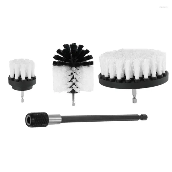 Solutions de lavage de voiture 1 ensemble, Kit de perceuse à brosse électrique pour tapis, nettoyeur tout usage, outils de nettoyage de pneus automobiles, brosses à récurer de salle de bains avec