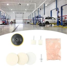 Solutions de lavage de voiture 1 ensemble Kit de réparation de verre pratique bricolage Kit de polissage de poudre d'oxyde de cérium/dissolvant de rayures de pare-brise de voiture