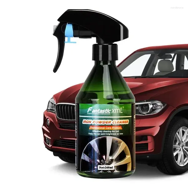 Soluciones de lavado de autos 260 ml Propósito universal Rust Spraver Spraver Superficie de metal Mantenimiento de pintura cromada Polvo de hierro Multi súper limpieza