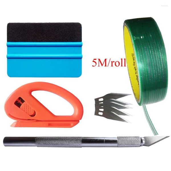 Solutions de lavage de voiture 5M Knifeless Styling Cutting Tape Finishing Line Vinyl Wrap Raclette Cutter Sculpture Graver Pour Pinstriping Detailing