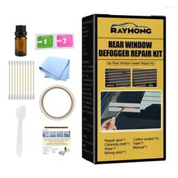 Solutions de lavage de voiture, bricolage réparation rapide, Kit de désembuage de vitre arrière, grille de verre, dégivreur, lignes cassées et rayées, chauffage