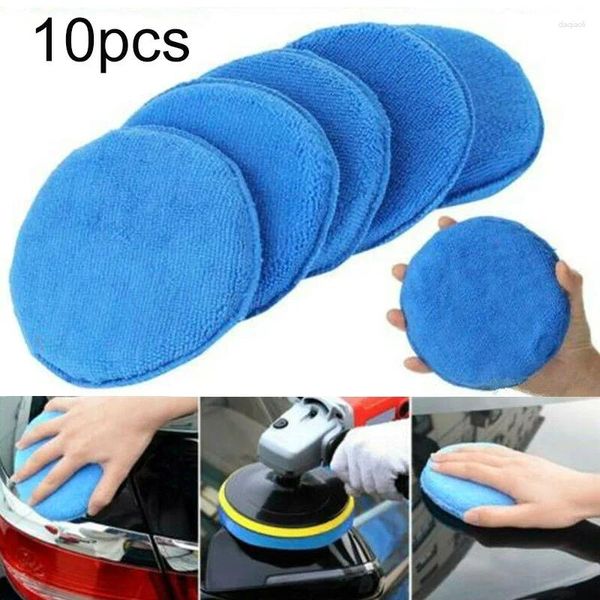 Solutions de lavage de voiture, tampon de polissage Durable, éponge en mousse de cire, Kits de nettoyage de remplacement, équipement en microfibre, fournitures 10 pièces