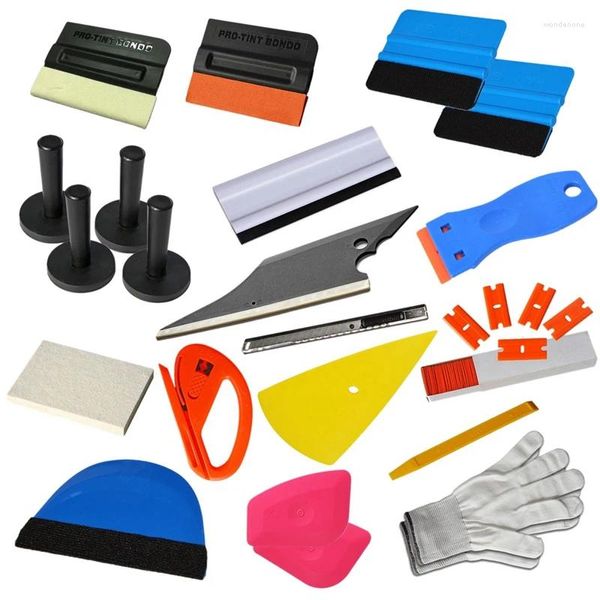 Kits de herramientas de soluciones de lavado de autos Kits de ventana Aplicador de película de tinte para calcomanías de envoltura automotriz Interior de bricolaje