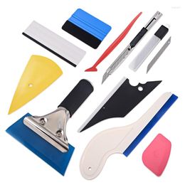 Car Wash Solutions Window Tint Tool Kit Vinyl Wrap Stickers Set Auto Accessories Carbon Foly Tinting Squeegee Film Cutter Knife