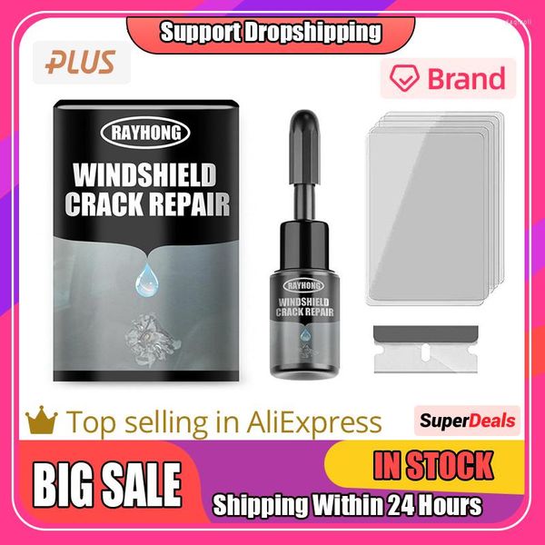 Solutions de lavage de voiture Agent de réparation de pare-brise réparation de fissures de verre colle adhésive correcteur de fluide fournitures automobiles goutte