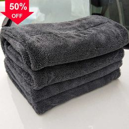 Serviette de lavage de voiture 1200GSM Double face serviette voiture détaillant torsadé tresse tissu Super absorbant chiffon pour voiture maison lavage accessoires