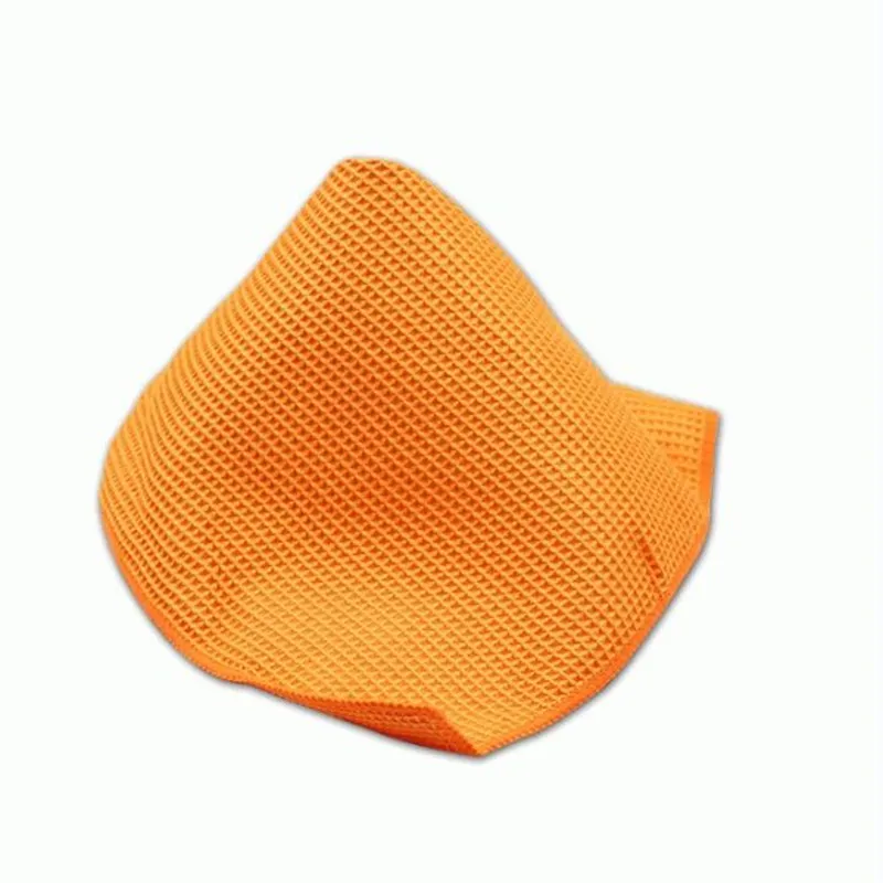 Car Wash Towel Glass Cleaning Water Drying Microfiber Window Clean Wipe Auto Detailing Waffle Weave for Kitchen Bath 40*40cm