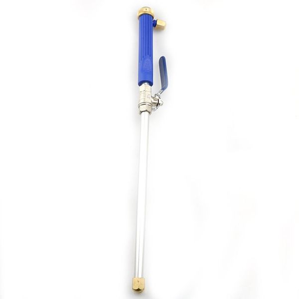 Pistola de boquilla de pulverización de agua para lavado de autos Herramienta de riego de manguera de jardín de limpieza rápida Fácil y económica - Plata + Azul