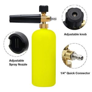 Car Washer 1L Soap Foam Generator High Pressure Adjustable Sprayer Nozzle Lance For Karcher K2-K7 1/4 Inch Quick Connector