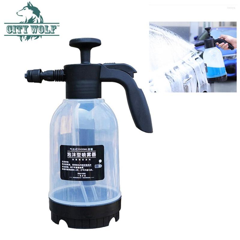 カーワッシャー2Lフォーム散水缶家庭用手持ち洗浄ガーデニング空気圧噴霧器プラスチック消毒水ボトル