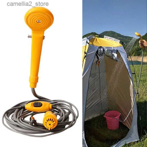 Lave-auto Camping Douche 12V Pompe haute pression électrique Randonnée en plein air Voyage Ensemble de douche portable Arrosage des plantes Lave-auto Nettoyage des animaux domestiques Q231017