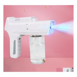 Auto -wasmachine Beschadiging Nano Spray Sanering Gun Handheld Sanitisator Desinfectie Fog Hine Stage Smoke Blue Licht Haar Drop Levering M DHN8Y