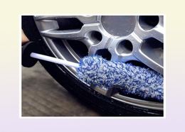 Roundeur de voiture de haute qualité Roues de brosse en microfibre à microfibre Soft avec une poignée non glisser-foyer moyeu de roue en acier durable pour le nettoyage automatique4394870