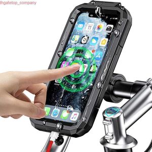 Soporte impermeable para teléfono Moto para coche, soporte para manillar de bicicleta de motocicleta para teléfono inteligente de 4,7-6,8 pulgadas, soporte para ciclismo con pantalla táctil