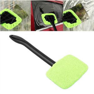 Kit de brosses de nettoyage de vitres de voiture, outil de lavage de nettoyage de pare-brise, essuie-glace intérieur intérieur avec manche long, accessoires de voiture pour la maison et la cuisine extérieure