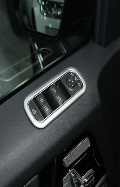 Botones de elevación de la ventana del automóvil Marco de marco Pegatinas decorativas para Mercedes Benz G Class G63 2019 2020 Accesorios interiores4544013