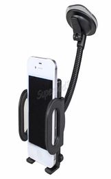 Auto voorruiten glazen clip mount stand houder voor mobiele telefoon GPS PDA MP4 praktische 360 graden roterende houder beugel verstelbaar 5912916