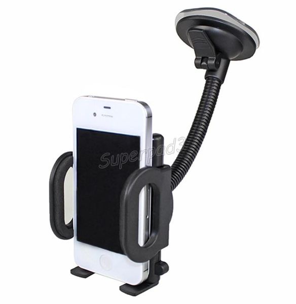 Support de support de montage de pince en verre de pare-brise de voiture pour téléphone portable GPS PDA MP4 support de support rotatif pratique à 360 degrés réglable 6516513