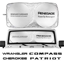 Pare-soleil de pare-brise de voiture, Parasol automatique pour Jeep Renegade Wrangler Cherokee Patriot Compass TrailHawk Rubicon Commander Liberty