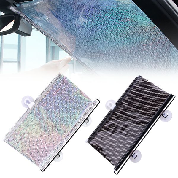 Couverture de pare-soleil de pare-brise de voiture Protection solaire rétractable automatique pour les voitures SUV MPV Pare-soleil de fenêtre avant Gardez votre véhicule au frais