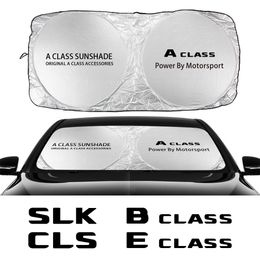 Couverture de pare-soleil de pare-brise de voiture pour Mercedes W124 W203 W204 A B C E S classe CLA CLS SL SLC SLK accessoires