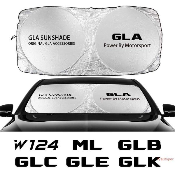 Couverture de pare-soleil de pare-brise de voiture pour Mercedes W124 GLA GLC ML GLB GLK GLE GLS GLC43 Anti UV pare-soleil protecteur accessoires Auto