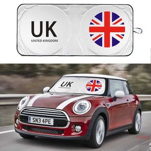 Auto voorruitenschadder vizier auto raam zon schaduw cover parasol coche uk falg embleem UV Bescherming blind voor Mini Cooper