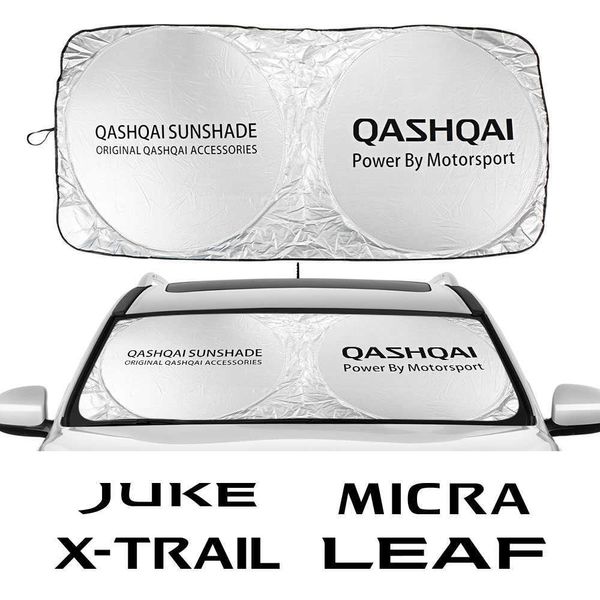 Parasoles para parabrisas de coche, accesorios para Nissan Qashqai J10 J11 Juke 2 Micra K12 K14 Leaf x-trail Sentra Murano