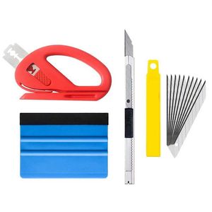 Outils d'enveloppement de voiture ensemble d'autocollants décalcomanies Film raclette magnétique grattoir ensembles d'emballage vinyle Auto Wrap autocollant Cutter Styling Tool247y