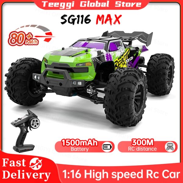 Car Zll SG116 MAX / PRO 4WD RC Car 1:16 RC High Speed RC Offroad Car 80 km / H ou 40 km / h Motor de télécommande à moteur Toy pour Kid Gift