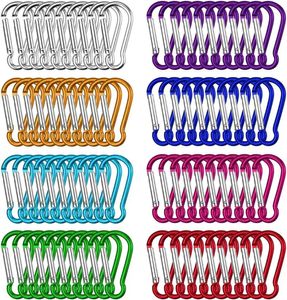 Carabiners 20PCS Multifunctional Stainless Steel Carabiner Keychain D-ring Buckle Spring Carabiner Snap Hook Clip Keychains Camping Fishing 231005