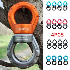 Karabijnhaken 30KN Outdoor Rotsklimmen Karabijnhaak Draaibare Connector Universele Gimbal Ring Yoga Schommel Hangmat Touw Draaibare Roterende Connector 231021