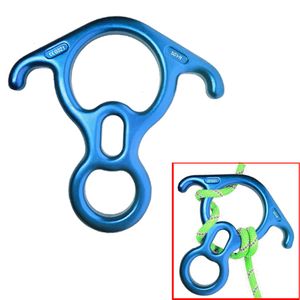 Carabiners 50KN Rock Climbing Descender OX Horn 8 Descend Ring Downhill Eight Ring with Bent-ear Rappelling Gear Belay Device Equipment 230905