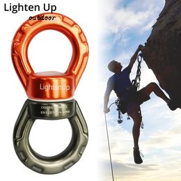 Karabijnhaken Verlichten Fitness CLIMB 30KN CARABIN Universele ring Gimbal Ring Roterende connector Roterende hangmat Schommel Spinner Touw Draaibaar 231021