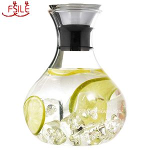 Carafe avec couvercle en acier inoxydable, Carafe à décanter, 21 cartes cadeaux de boissons gratuites, pichet en verre, cadeaux, eau