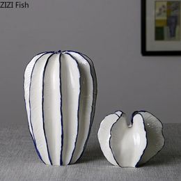 Carambola Vase décoratif en céramique artisanat arrangement de fleurs florales Simulation fruits étoilés Vases en porcelaine décoration de salon 240229